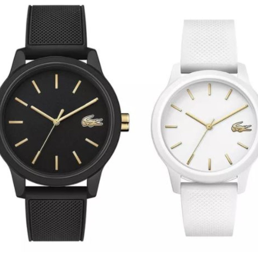 Lacoste 12.12 2070003 Black White New Watch Set
